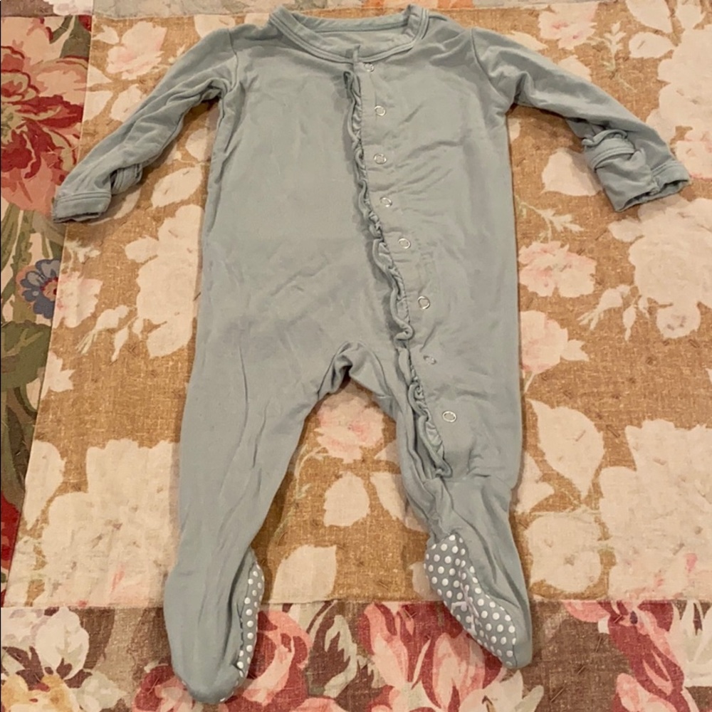 Kickee Pants ruffle snap footie